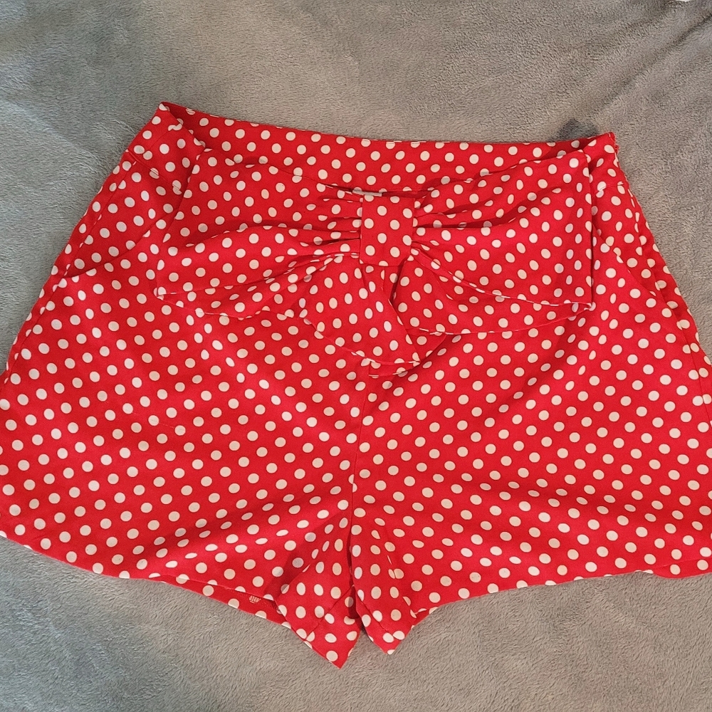 Disney LC Lauren Conrad Polka Dot Shorts Minnie XL